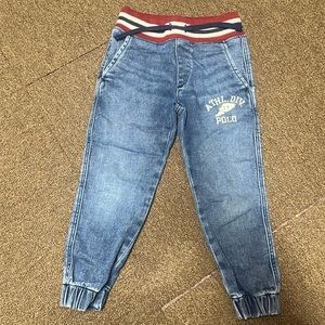 Ralph Lauren polo drawstring blue denim pants.